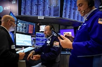 Traders work on the floor at the New York Stock Exchange (NYSE) in New York City, U.S., July 16, 2026.  REUTERS/Brendan McDermid