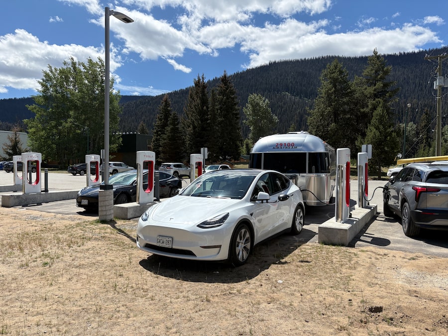 For his first foray into using an EV to tow his Airstream, Stephen Hill drove from Ontario to B.C. and back: “We were squeezing every bit of juice we could out of the battery.”