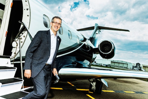 James Elian the CEO of AirSprint brings private jet travel to a wider audience, in Calgary, Sept 2023