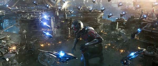 (L-R): Paul Rudd as Scott Lang/Ant-Man in Marvel Studios' ANT-MAN AND THE WASP: QUANTUMANIA. Photo courtesy of Marvel Studios. © 2022 MARVEL.