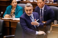 PC MPP Paul Calandra speaks during Question Period  at Queen's Park in Toronto on Tuesday, May 13, 2025. THE CANADIAN PRESS/Cole Burston