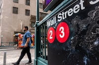 People walk outside of the New York Stock Exchange (NYSE) on August 06, 2026 in New York City. 