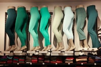 Lululemon leggings are displayed inside an outlet retail store at Bicester Village in Oxfordshire, Britain, August 21, 2024.