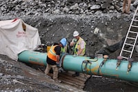 Part of the Cedar LNG project under construction, August, 2025. The BC Environmental Assessment Office recently authorized the Haisla Nation-led project to boost liquefaction capacity to 3.75 million tonnes a year of LNG, up from the previously approved amount of three million tonnes annually.