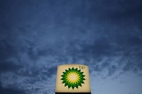 FILE PHOTO: Logo of British Petrol BP is seen at petrol station in Pienkow, Poland, June 8, 2022. REUTERS/Kacper Pempel/File Photo