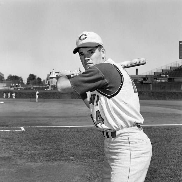 ONE-TIME USE ONLY FOR STORY SLUGGED NW-MIT-ROSE-0309 -- Pete Rose in Batting Stance -- Portrait of Cincinnati Reds' infielder and switch hitter Pete Rose, September 15, 1963. He is shown in his right-handed batting stance. CREDIT: Bettmann / Getty Images