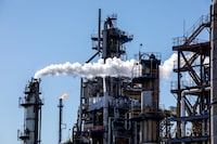 General view of the Imperial Oil refinery, located near Enbridge's Line 5 pipeline, which Michigan Governor Gretchen  