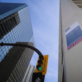 Office space available in downtown Calgary, Alta., Wednesday, April 13, 2016.