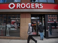 The Rogers store on King St East. near Princess St. in Toronto, on April 6, 2026. (Fred Lum/The Globe and Mail)