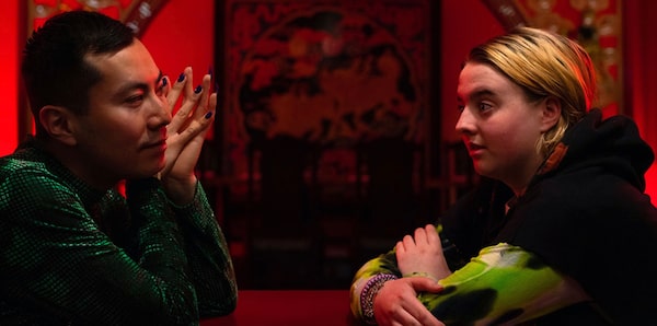 Queens of the Qing Dynasty (2022). Star (Sarah Walker) is a neurodiverse teen in a remote small town who, following a suicide attempt, has been deemed unfit to live independently. Star’s everyday life is consumed with intrusive prodding by doctors and countless negotiations with social workers and nameless faces who can’t seem to break through. When An (Ziyin Zheng), an international student from Shanghai, is assigned to watch Star in hospital, a peculiar, promising relationship is ignited, one that offers a new lease on life. Courtesy of TIFF