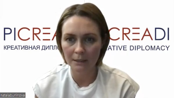 A frame grab from a Zoom interview Natalia Burlinova conducted with The Globe and Mail on April 20, 2023.