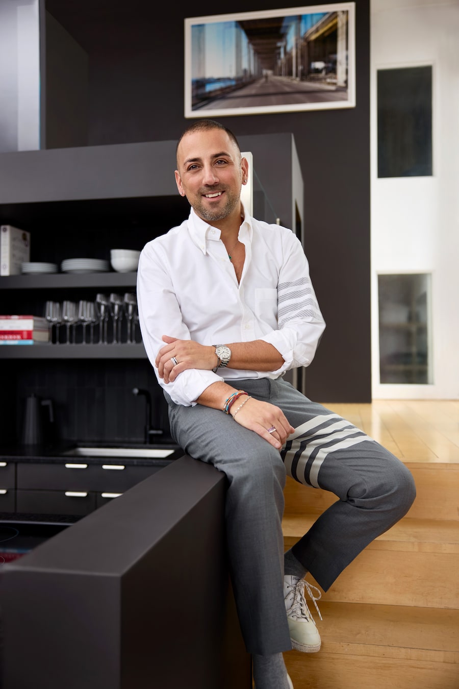 Interior designer Dimitri Chris brings his playful and creative style to his Toronto loft rental.