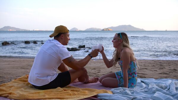 Perfect Match. (L to R) Chase Demoor, Kariselle Snow in episode 01 of Perfect Match. Cr. Courtesy of Netflix / © 2023 Netflix, Inc.
