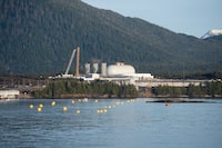 Ridley Island Energy Export Facility (REEF) is under construction at the Port of Prince Rupert in British Columbia, Jan 19, 2026.
 (Fred Lum/The Globe and Mail)