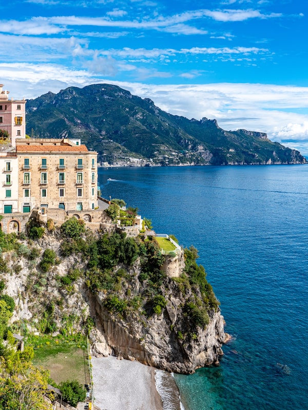 A view of Castiglione, on the road to Ravello, on the Amalfi Coast, Italy.