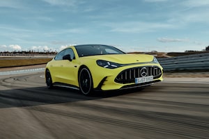 The GT 4-door coupe can hit 200 km/h faster than a Honda Prelude can hit 100 km/h.