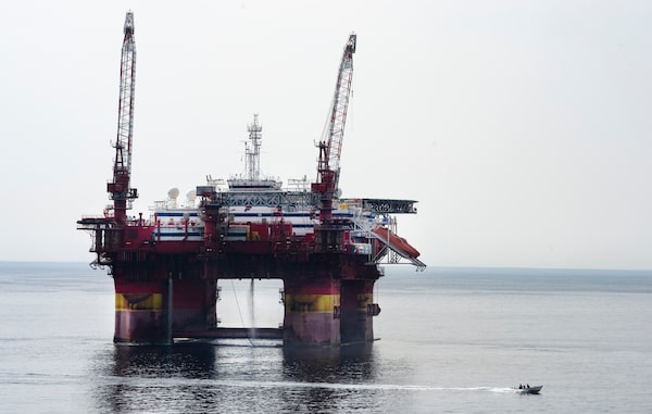 The Flotel Endurance, an offshore accommodations and construction support unit, prepares to deploy to the West White Rose offshore oil field in the Jeanne d'Arc Basin in July, 2025.