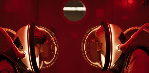 VIKING (2022). Larissa Corriveau and Steve Laplante in Viking. David (Steve Laplante), the film’s ostensible hero, endures an intensely granular personality test. He’s part of a new initiative in which he and four others will mirror the behaviour of astronauts on the first manned flight to Mars, so that organizers of the mission can predict problems before they become insurmountable — or dangerous.  Courtesy of TIFF