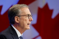 FILE PHOTO: Bank of Canada Governor Tiff Macklem takes part in a press conference in Ottawa, Ontario, Canada September 17, 2025. REUTERS/Blair Gable/File Photo/File Photo