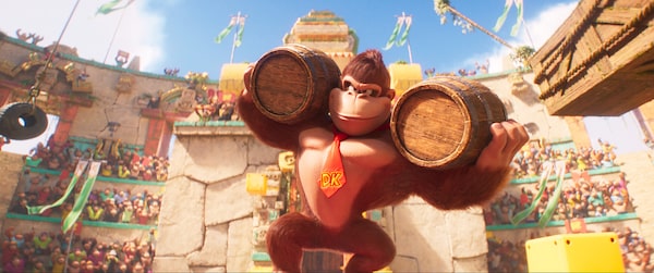 Donkey Kong (Seth Rogen) in Nintendo and Illumination’s The Super Mario Bros. Movie, directed by Aaron Horvath and Michael Jelenic.