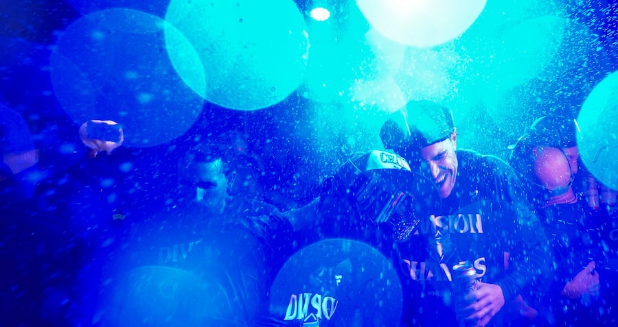The Toronto Blue Jays had a sudsy celebration in the locker room this past Sunday when they won the division title in American League East, a potential stepping stone to the World Series.