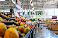 AUSTIN, TEXAS - MAY 11: A customer shops for produce at an H-E-B grocery store on May 11, 2026 in Austin, Texas. The U.S. Producer Price Index (PPI) suggests that rising fuel prices may be beginning to weigh on wholesale margins, as ongoing tensions in the Strait of Hormuz continue to strain global energy markets.  (Photo by Brandon Bell/Getty Images)