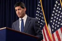 U.S. Federal Reserve Chairman Kevin Warsh holds a press conference following a two-day meeting of the Federal Open Market Committee (FOMC), as the Federal Reserve holds interest rates steady, at the Federal Reserve, in Washington, D.C., U.S. July 29. 