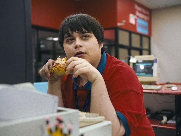 Isaiah Lehtinen (Lawrence) in I LIKE MOVIES by Chandler Levack. Photo courtesy of VHS Forever Inc.