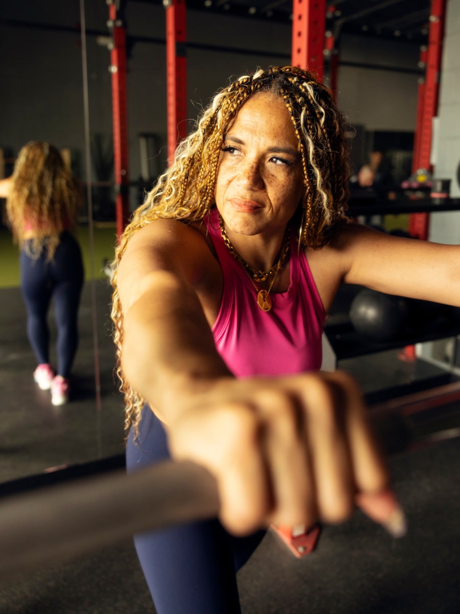 Sylvia Atkinson training at her gym in Mississauga.