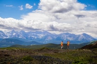 Northback Coal employees take photos at the former coal mine on Grassy Mountain north of Blairmore, Alta, on June 27, 2024. Northback Coal hopes to gain approval to restart work on the mine, which has been abandoned since the 1950s. Gavin John/The Globe and Mail