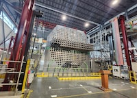 A full-scale mock-up of a Candu reactor, housed in a building in Courtice, Ont. near the Darlington Nuclear Generating Station. OPG used the mock-up to train workers before they enter a radioactive environment.
photo was taken on Oct. 23, 2025.  Photo by Matthew McClearn