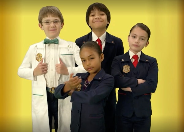 ODD SQUAD (TV Series). Young government agents Olive and Otto use math to investigate strange occurrences in their town. Produced by The Fred Rogers Co., this live-action series targets preschool and early elementary schoolchildren and their families. Odd Squad cases include disappearing zeroes, Santa's missing reindeer, runaway dinosaurs, and characters who escape from books. Throughout the series, Olive and Otto learn not only how to solve problems but also about working together, communication and perseverance. Courtesy of CBC Gem
