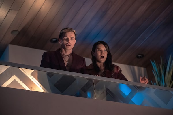 The Afterparty (TV Series). Dave Franco and Zoë Chao in “The Afterparty,” Episode 2, premiering January 28, 2022 on Apple TV+.