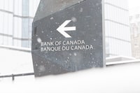A sign for the bank of Canada is seen in Ottawa on Wednesday, Dec. 10, 2025. 