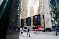 Brookfield Place signage is pictured in the financial district in Toronto, Friday, Sept. 8, 2023.  