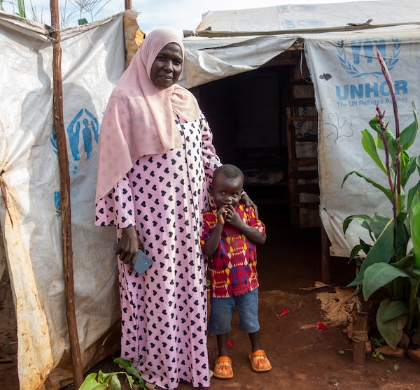 Nuralhuda Abdalalziz and her children live in Uganda’s Kiryandongo settlement, where refugees of many nationalities – Sudanese, in their case – live together, not always harmoniously.