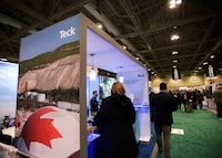 Teck Resources booth at the Professional Developers Association of Canada convention and trade show in March, 2020. 