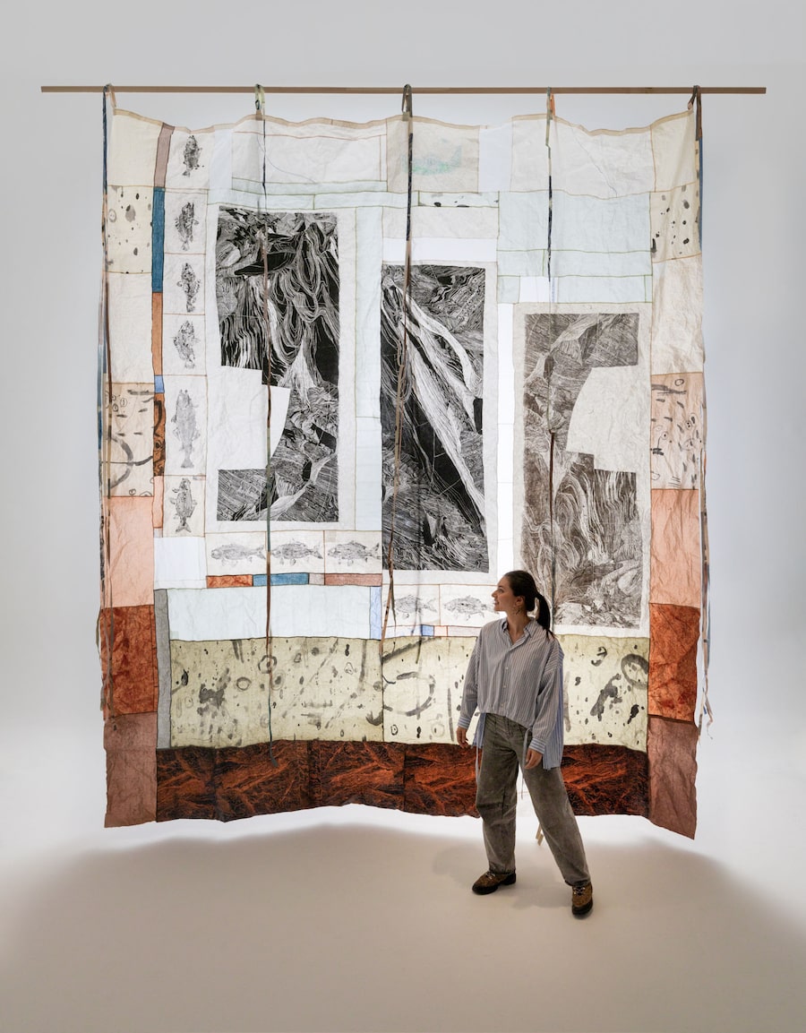 Alexa Kumiko Hatanaka makes large scale installations using traditional Japanese paper arts.