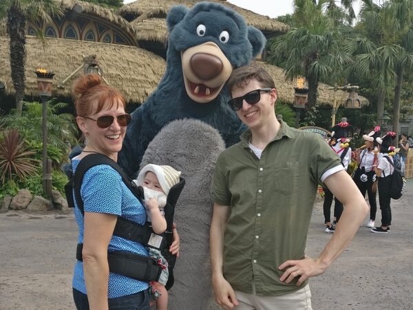 Francine Grift (L) poses for a photo with her son, Alexandre Valiquette (R) and his two-year-old son in 2019.