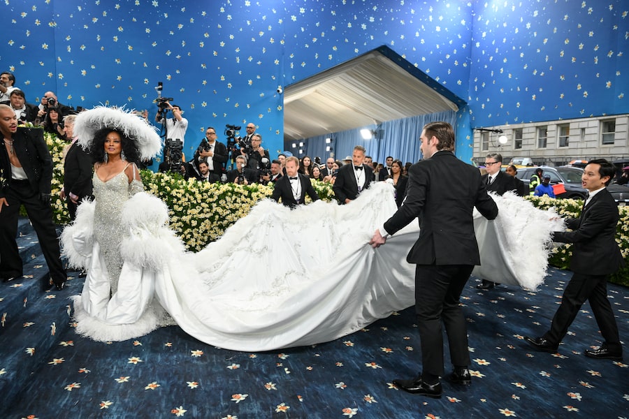 Singer Diana Ross arrives at the 2025 Met Gala at the Metropolitan Museum of Art on May 5, in New York.