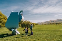 Bea Blue by Arlene Shechet at Storm King Art Center in New York.