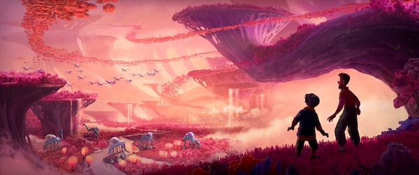 Walt Disney Animation Studios’ original action-adventure “Strange World” journeys deep into an uncharted and treacherous land where fantastical creatures await the legendary Clades, a family of explorers whose differences threaten to topple their latest—and by far— most crucial mission. Helmed by director Don Hall (Oscar®-winning “Big Hero 6,” “Raya and the Last Dragon”) and co-director/writer Qui Nguyen (co-writer “Raya and the Last Dragon”), and produced by Roy Conli  (“Big Hero 6,” “Tangled”), “Strange World” releases November 23, 2022. © 2021 Disney. All Rights Reserved.
