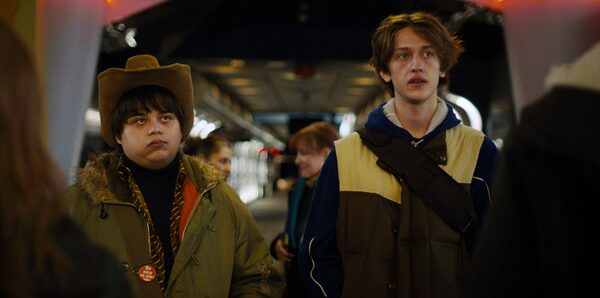 Isaiah Lehtinen and Percy Hynes White in I Like Movies (2022). Photo courtesy of VHS Forever Inc. / Mongrel