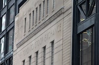 The Art Deco facade of the original Toronto Stock Exchange building is seen on Bay Street in Toronto, Ontario, Canada January 23, 2019.   REUTERS/Chris Helgren