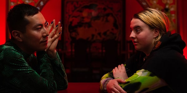 Queens of the Qing Dynasty (2022). Star (Sarah Walker) is a neurodiverse teen in a remote small town who, following a suicide attempt, has been deemed unfit to live independently. Star’s everyday life is consumed with intrusive prodding by doctors and countless negotiations with social workers and nameless faces who can’t seem to break through. When An (Ziyin Zheng), an international student from Shanghai, is assigned to watch Star in hospital, a peculiar, promising relationship is ignited, one that offers a new lease on life.  Image credit: Courtesy of TIFF