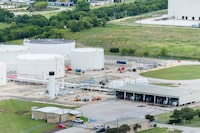 Oil storage tanks at the Sunoco LP fuel supply terminal in Austin, Tex. 