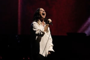 Alanis Morissette performs during the Corona Capital music festival in Mexico City, Friday, Nov. 17, 2023. (AP Photo/Eduardo Verdugo)