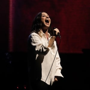 Alanis Morissette performs during the Corona Capital music festival in Mexico City, Friday, Nov. 17, 2023. (AP Photo/Eduardo Verdugo)